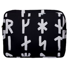 Younger Futhark Rune Set Collected Inverted Make Up Pouch (large) by WetdryvacsLair