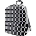 Nine Bar Monochrome Fade Squared Pulled Inverted Zip Up Backpack View1