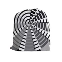 Nine Bar Monochrome Fade Squared Wheel Drawstring Pouch (xl) by WetdryvacsLair