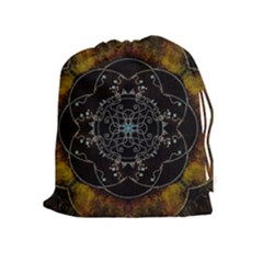 Mandala - 0005 - The Pressing Drawstring Pouch (xl) by WetdryvacsLair
