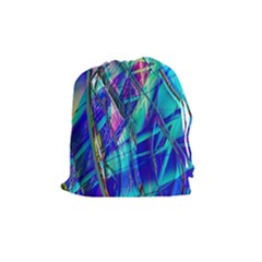 Title Wave, Blue, Crashing, Wave, Natuere, Abstact, File Img 20201219 024243 200 Drawstring Pouch (medium) by ScottFreeArt