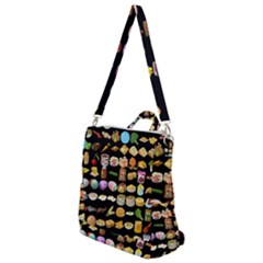 Glitch Glitchen Food Pattern One Crossbody Backpack by WetdryvacsLair