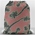 Tropical Style Floral Motif Print Pattern Drawstring Bag (Large) View2