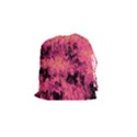 Pink abstract Drawstring Pouch (Small) View1