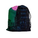 Vaporwave Old Moon Over NYC Drawstring Pouch (XL) View1