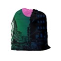 Vaporwave Old Moon Over NYC Drawstring Pouch (XL) View2