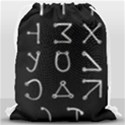 Heinrich Cornelius Agrippa Of Occult Philosophy 1651 Angelic Alphabet Or Celestial Writing Collected Inverted Drawstring Bag (Large) View2