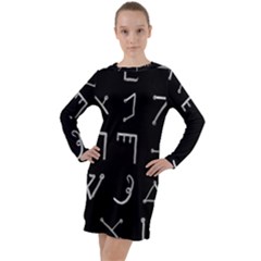 Heinrich Cornelius Agrippa Of Occult Philosophy 1651 Passing Of The River Collected Inverted Square Long Sleeve Hoodie Dress by WetdryvacsLair