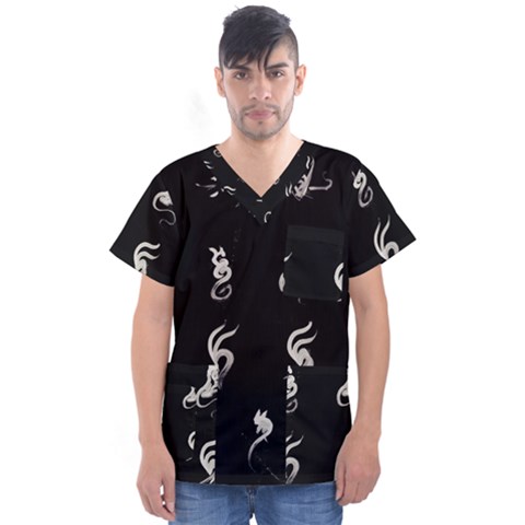 Katzen Cats Men s V-neck Scrub Top by WetdryvacsLair