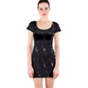 Brush and Ink Card Sequence Collected Short Sleeve Bodycon Dress View1