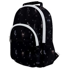 Brush And Ink Card Sequence Collected Rounded Multi Pocket Backpack by WetdryvacsLair