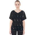 Brush and Ink Card Sequence Collected V-Neck Dolman Drape Top View1