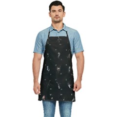 Brush And Ink Card Sequence Collected Kitchen Apron by WetdryvacsLair