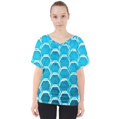 Hexagon Windows V-neck Dolman Drape Top by essentialimage