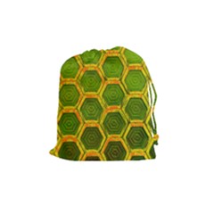 Hexagon Windows Drawstring Pouch (medium) by essentialimage