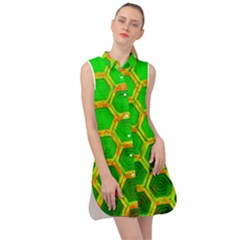 Hexagon Windows Sleeveless Shirt Dress by essentialimage
