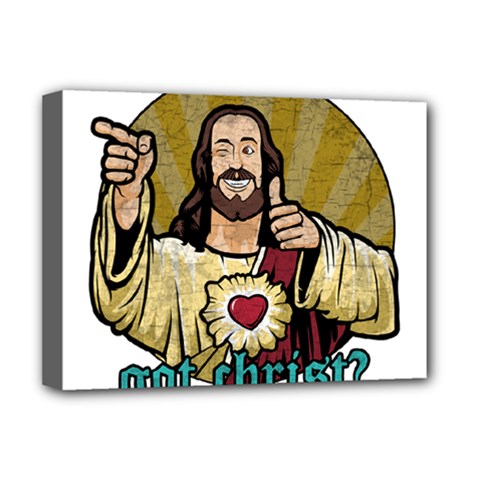 Buddy Christ Deluxe Canvas 16  X 12  (stretched)  by Valentinaart