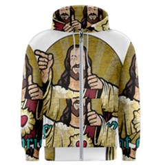 Buddy Christ Men s Zipper Hoodie by Valentinaart