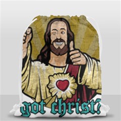 Buddy Christ Drawstring Bag (small) by Valentinaart