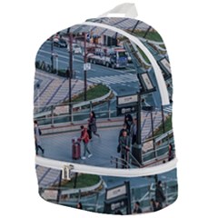 Crowded Urban Scene, Osaka Japan Zip Bottom Backpack by dflcprintsclothing