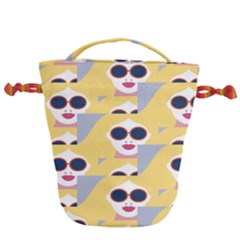 Fashion Faces Drawstring Bucket Bag by Sparkle
