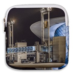 Montevideo Airport Night Scene, Uruguay Mini Square Pouch by dflcprintsclothing