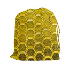 Hexagon Windows Drawstring Pouch (2xl) by essentialimage