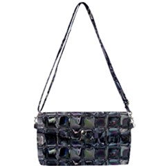 Funky Mosaic  Removable Strap Clutch Bag by MRNStudios