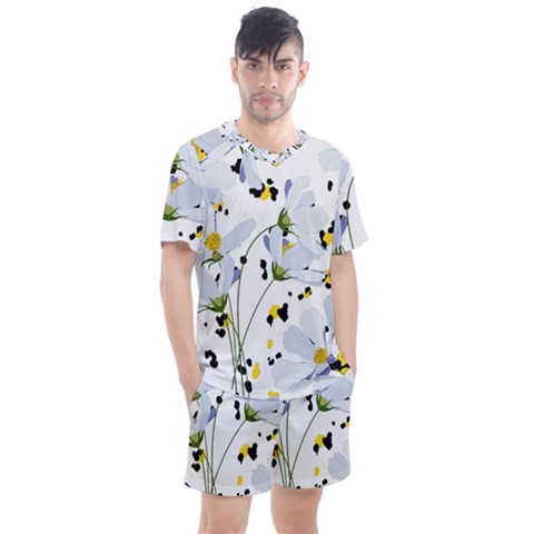 Tree Poppies  Men s Mesh Tee And Shorts Set by Sobalvarro