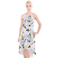 Tree Poppies  High-low Halter Chiffon Dress  by Sobalvarro