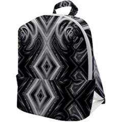Black And White Zip Up Backpack by Dazzleway