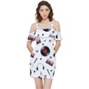 Music life Shoulder Frill Bodycon Summer Dress View3