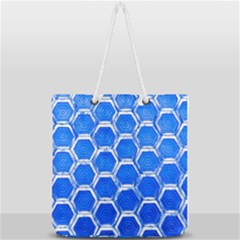Hexagon Windows Full Print Rope Handle Tote (large) by essentialimage