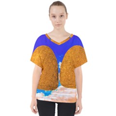 Two Hearts V-neck Dolman Drape Top by essentialimage