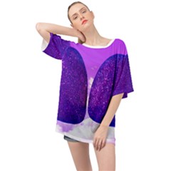 Two Hearts Oversized Chiffon Top by essentialimage