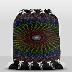 Digital Handdraw Floral Drawstring Bag (small) by Sparkle