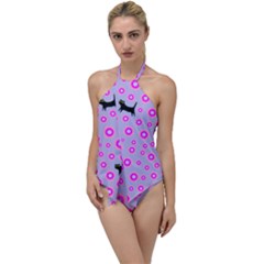 Cat Go With The Flow One Piece Swimsuit by grafikamaria