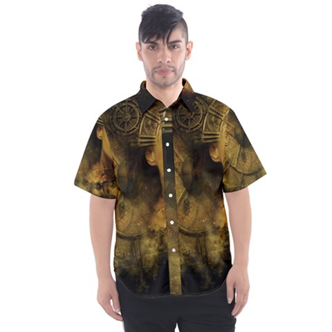 Surreal Steampunk Queen From Fonebook Men s Short Sleeve Shirt by 2853937