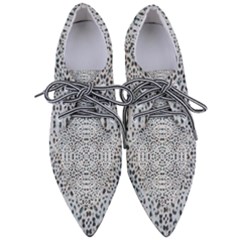 Dots Motif Geometric Print Design Pointed Oxford Shoes by dflcprintsclothing