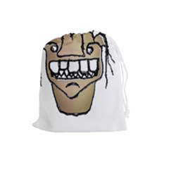 Sketchy Monster Head Drawing Drawstring Pouch (large) by dflcprintsclothing