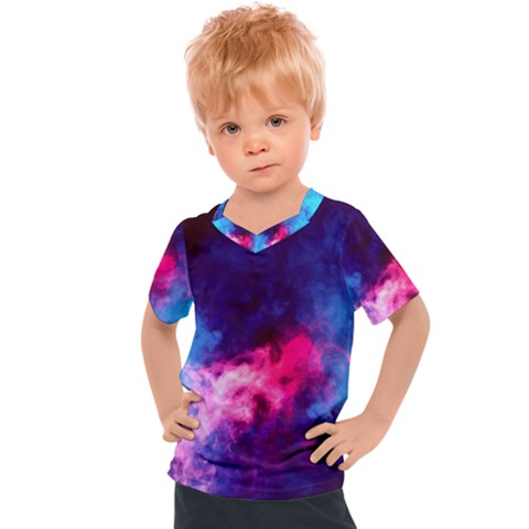 Colorful Pink And Blue Disco Smoke - Mist, Digital Art Kids  Sports Tee by picsaspassion