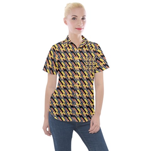 Digital Art Women s Short Sleeve Pocket Shirt by Sparkle