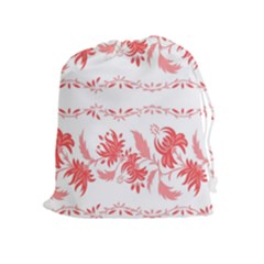 Folk Ornament Drawstring Pouch (xl) by Eskimos