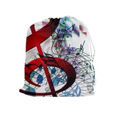 Music Treble Clef Sound Drawstring Pouch (xl) by Dutashop