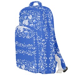 Blue Flowers Double Compartment Backpack by Eskimos