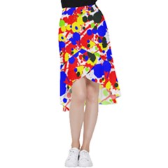 Colorfull Frill Hi Low Chiffon Skirt by Saptagram
