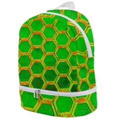 Hexagon Window Zip Bottom Backpack by essentialimage365