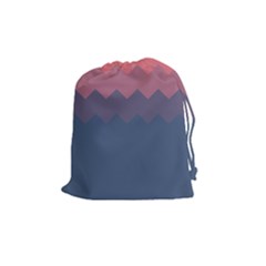 Flat Autumn Zigzag Palette Drawstring Pouch (medium) by goljakoff