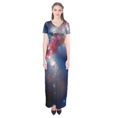 Galaxy Short Sleeve Maxi Dress by ExtraAwesomeSauce