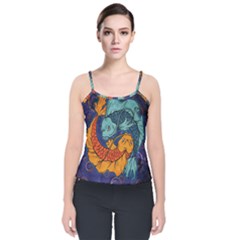 Koi Fish Velvet Spaghetti Strap Top by ExtraAwesomeSauce